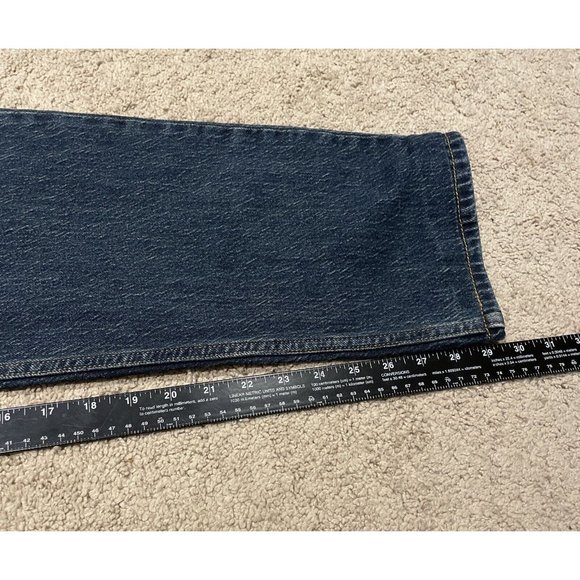 Levis 502 Jeans Men 40x30 (Tag: 40X34) Tapered Leg Regular Fit Denim Pants Blue - Picture 9 of 15